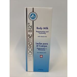 Vitacreme B12 Body Milk Regenerating and Hydrating 7 Fl oz EXP 04/2020